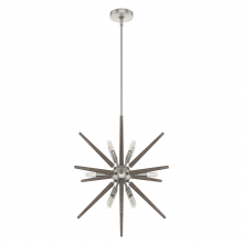 Hunter 19342 - Hunter Jupiter Star Brushed Nickel 12 Light Pendant Ceiling Light Fixture