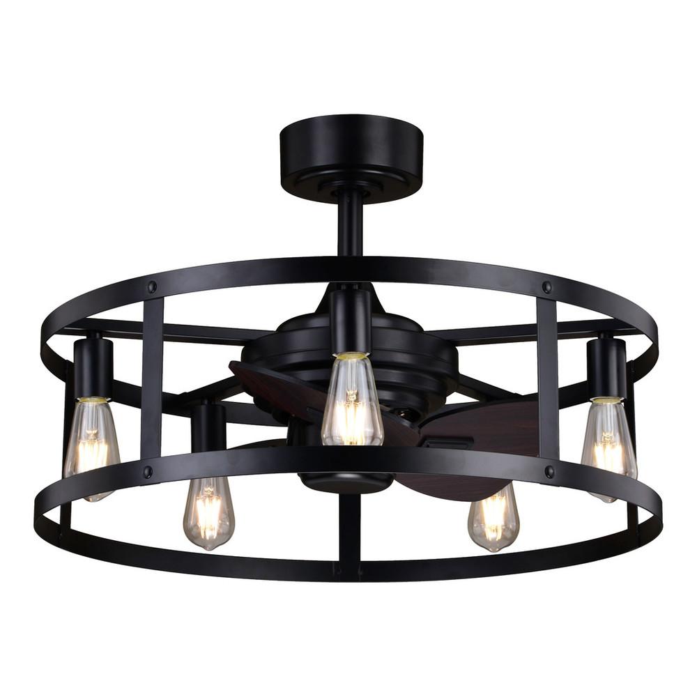 Akron 25-in. Ceiling Fan Black