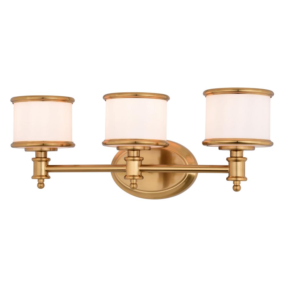 Carlisle 22-in. W 3 Light Vanity Natural Brass