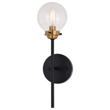 Vaxcel International W0395 - Orbit 1 Light Wall Light Oil Rubbed Bronze and Muted Brass