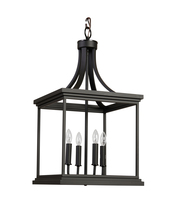 Revolution Lighting CG4464BK - Four Light Cage Pendant