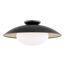 Mitzi by Hudson Valley Lighting H368601L-BLK/GL - Cadence Semi Flush