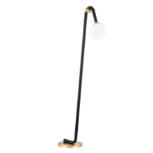 Mitzi by Hudson Valley Lighting HL382401-AGB/BK - Whit Floor Lamp