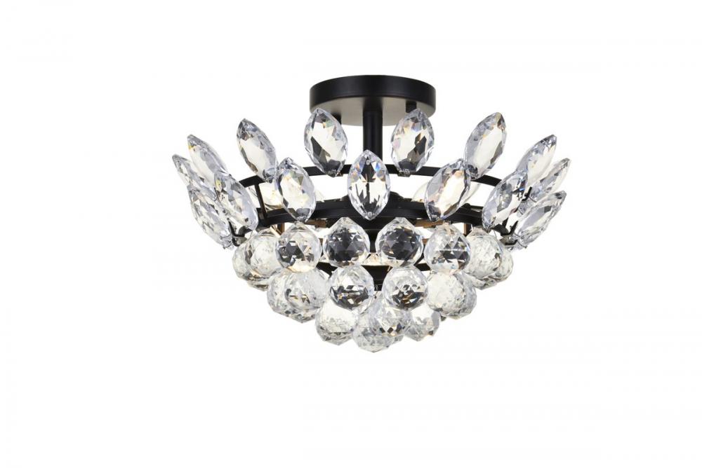 Emilia 14 Inch Flush Mount in Black