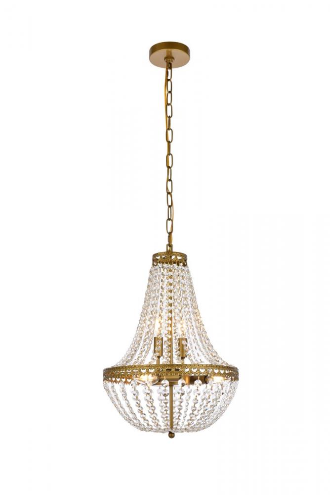 Valeria 14 Inch Pendant in Brass