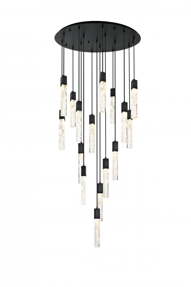 Aurora 36 inch Chandelier in Black