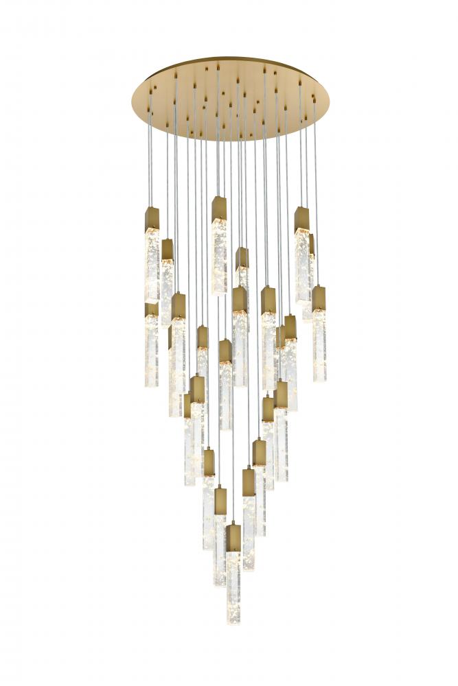 Aurora 42 inch Chandelier in Satin Gold