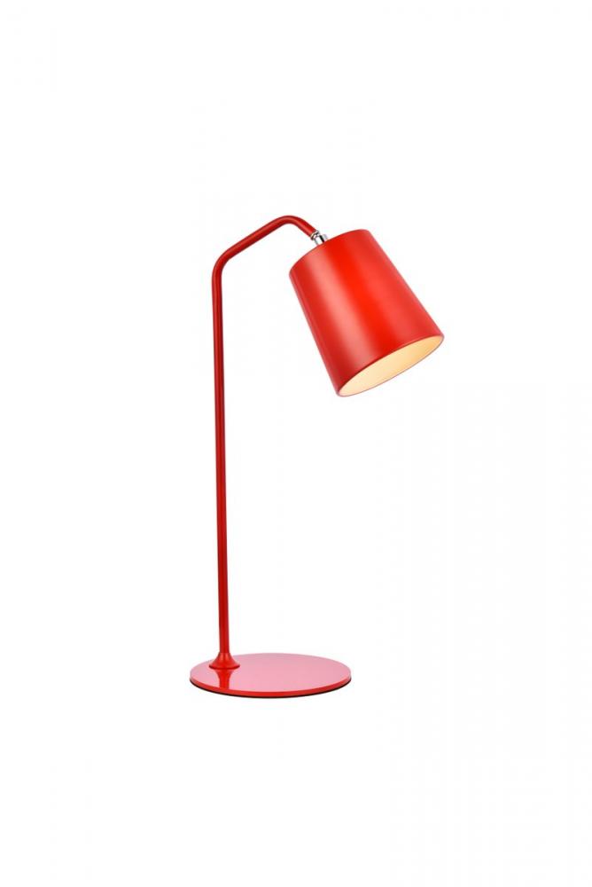 Leroy 1 light red table lamp