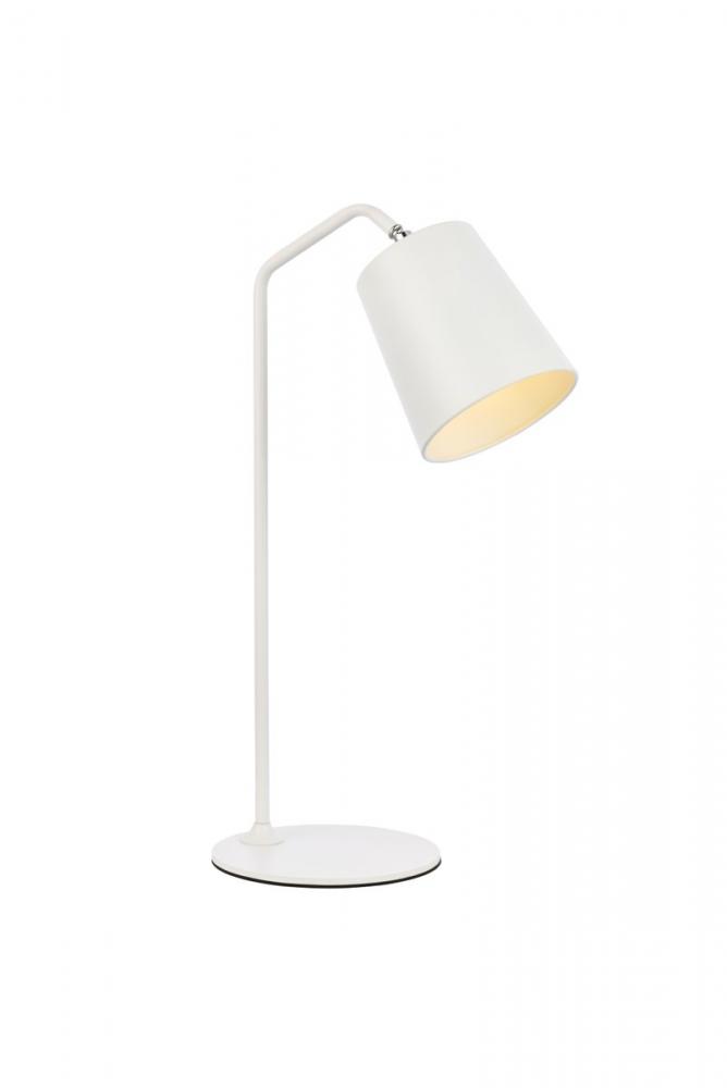 Leroy 1 light white table lamp