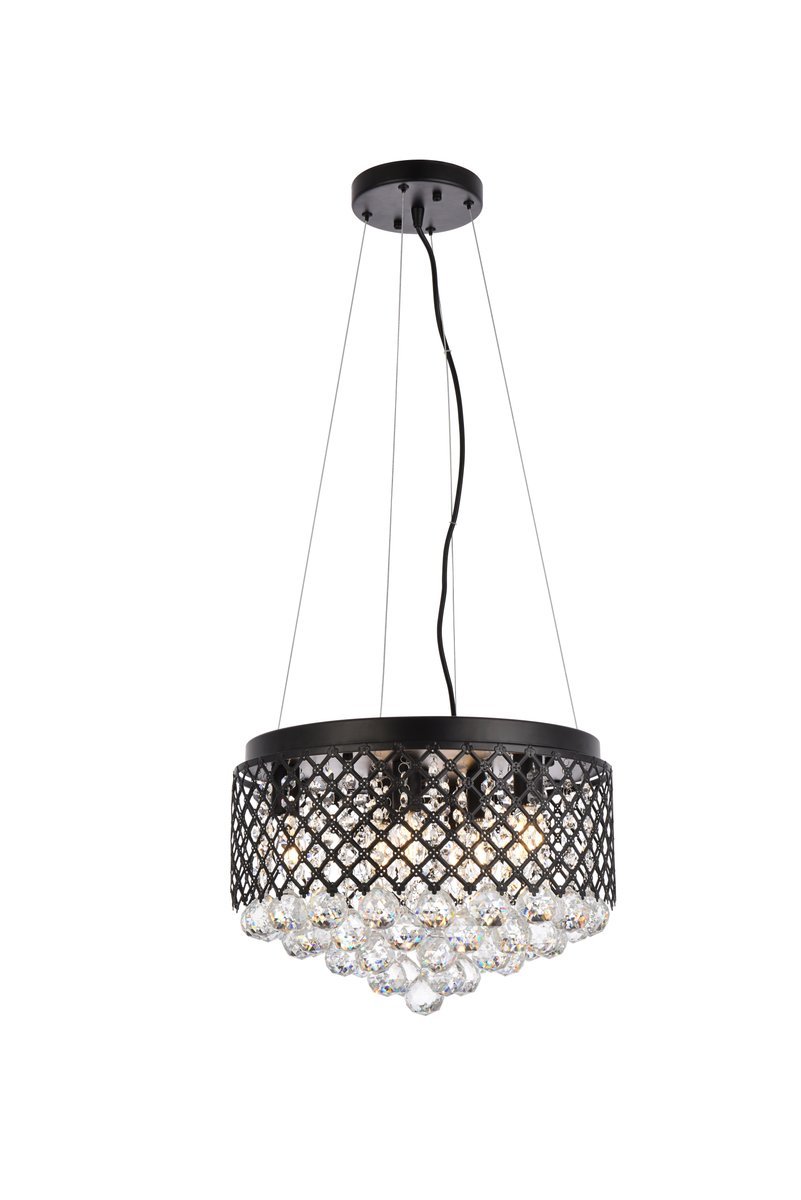 Tully 6 lights pendant in black