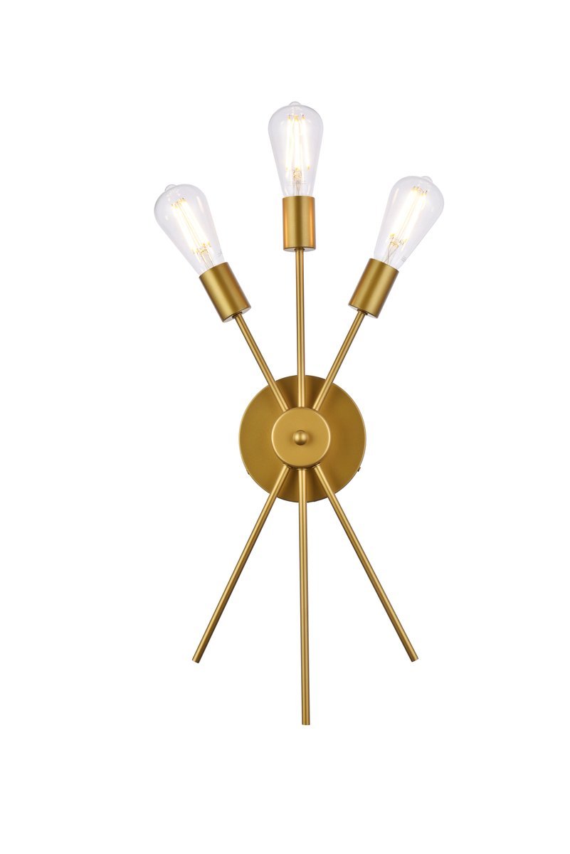 Lucca 11 inch bath sconce in brass