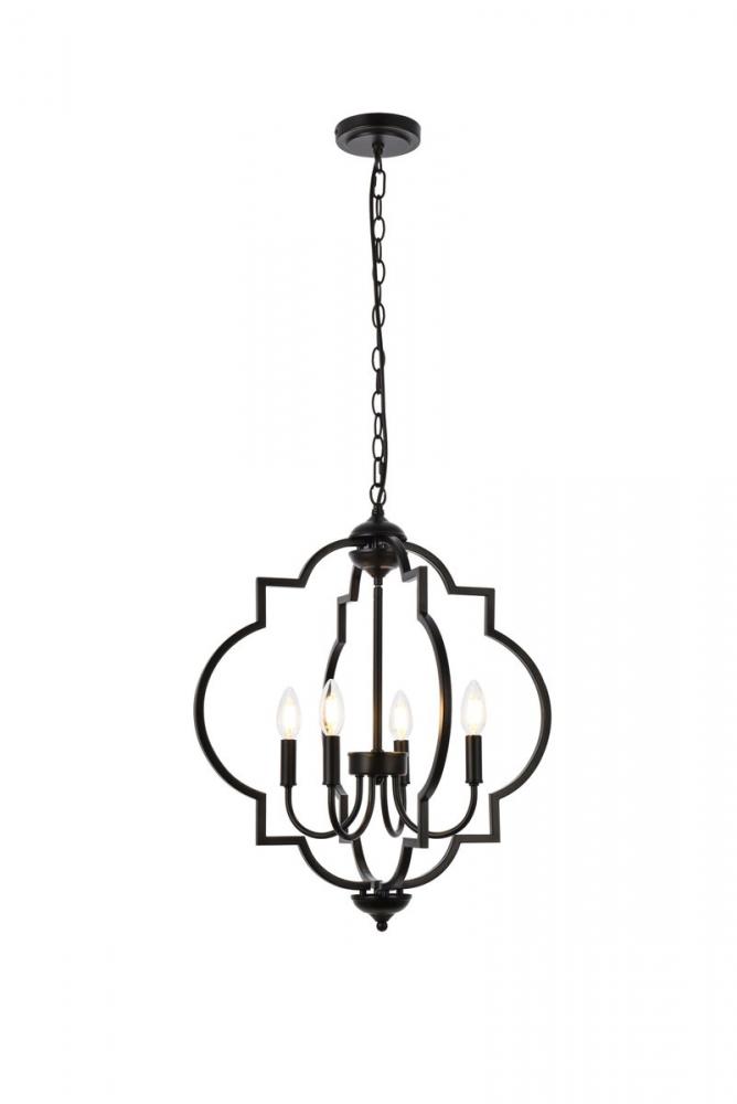 Sandara 4 lights pendant in black