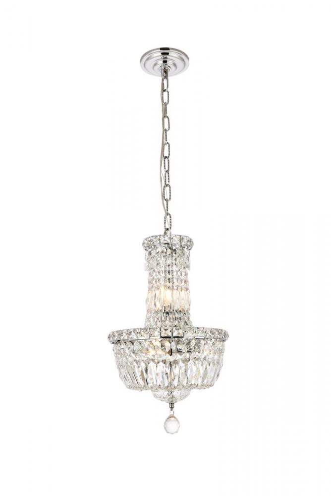 Tranquil 6 Light Chrome Pendant Clear Royal Cut Crystal