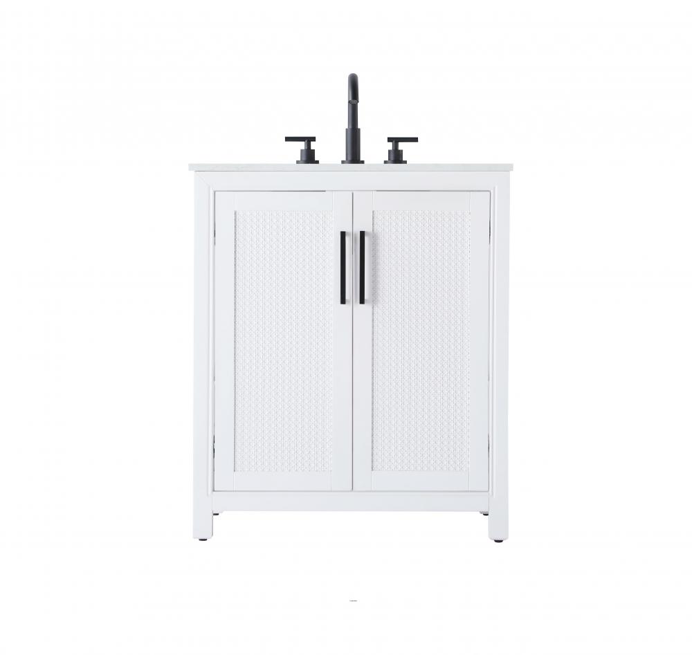 30 Inch Single Bathroom Vanity In White