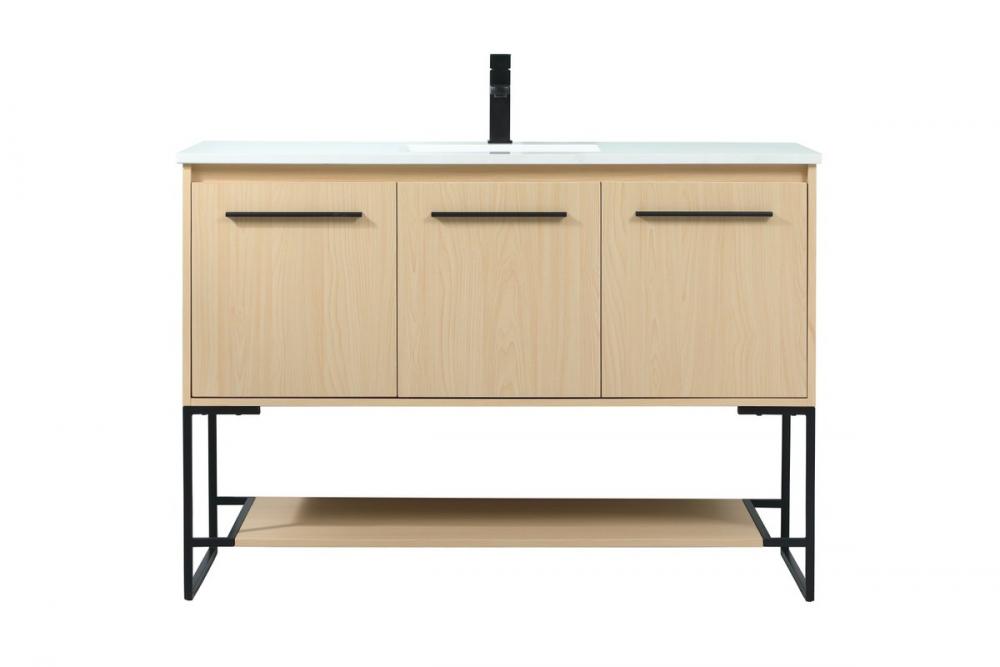 48 inch Single bathroom vanity in maple