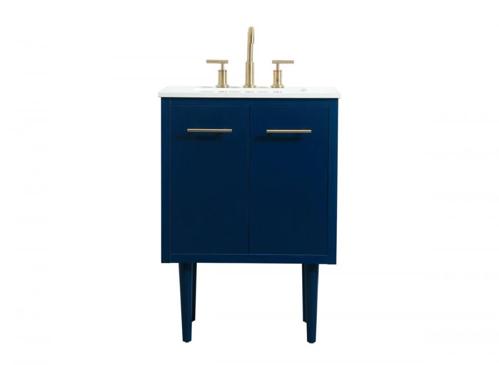 24 inch Single bathroom vanity in blue