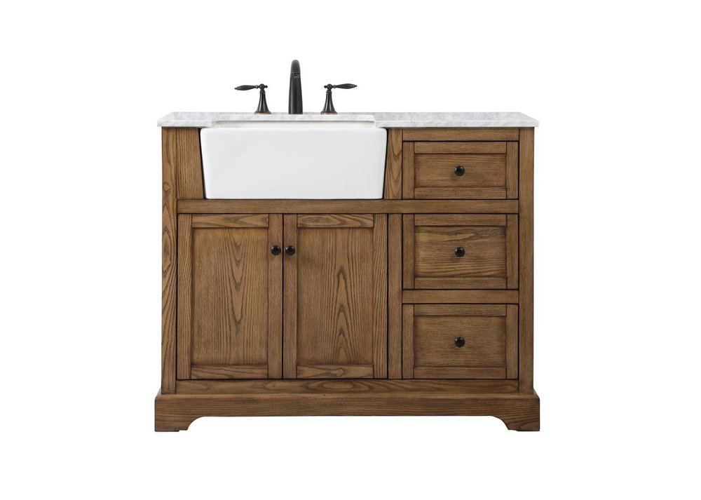 42 inch Single bathroom vanity in driftwood