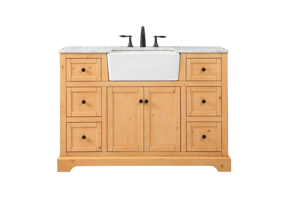 48 inch Single bathroom vanity in natural wood