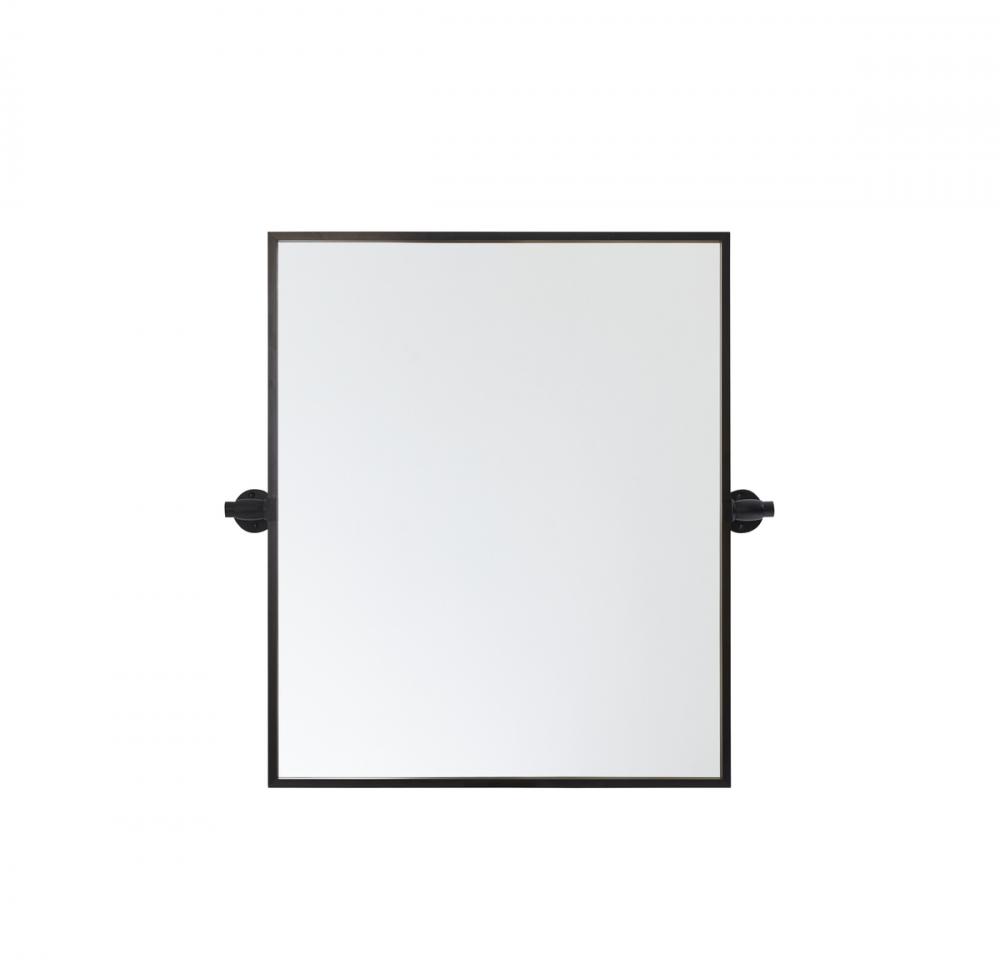 Oval pivot mirror 21x32 inch in silver