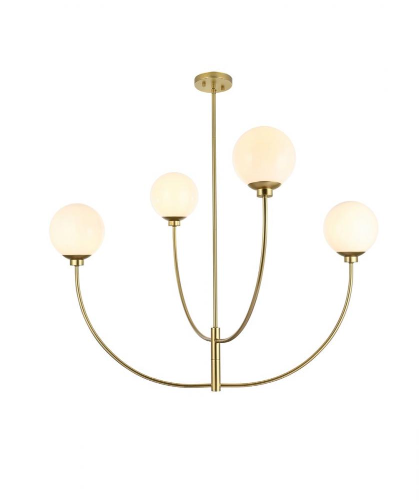 Nyomi 42 inch chandelier in Brass