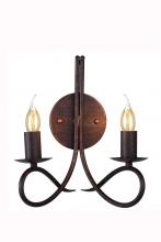 Elegant 1452W9DB - Lyndon 2 light Dark Bronze Wall Sconce