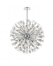 Elegant 2550D38C - Vera 38 inch crystal starburst round pendant in chrome