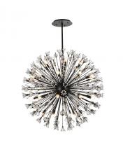 Elegant 2550D44BK - Vera 44 inch crystal starburst round pendant in black