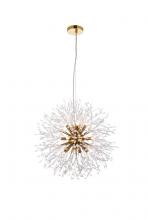 Elegant 3507D24G - Solace 12 Lights Gold Pendant