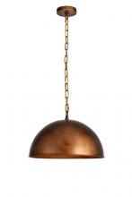 Elegant LD6013D15BR - Merce Collection Pendant D15 H10 Lt:1 Manual Brass Finish