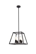 Elegant LD720D16BK - Declan 16 inch pendant in black