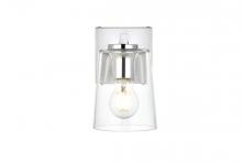 Elegant LD7310W5CH - Kacey 1 light Chrome and Clear Bath Sconce