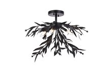 Elegant LD810F23BK - Priscilla 23 inch flush mount in black