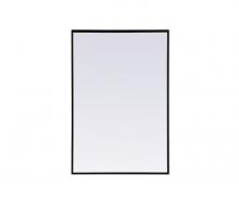 Elegant MR42436BK - Metal Frame Rectangle Mirror 24x36 Inch in Black