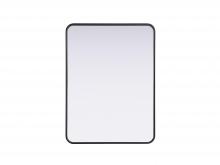 Elegant MR8A2432BLK - Contour Metal Rectangle Mirror 24x32 in Black