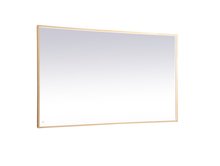 Elegant MRE64272BR - Pier 42x72 inch LED mirror with adjustable color temperature 3000K/4200K/6400K in brass