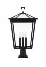 Elegant OD334P28BK - Oxford 7 inch Outdoor Pendant in Black