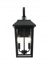 Elegant OD502W18BK - Riggs 8 inch Outdoor Wall Sconce in Black