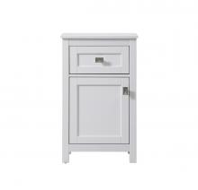 Elegant SC011830WH - 18 Inch Wide Bathroom Storage Freedstanding Cabinet In White