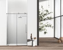 Elegant SD101-4876BNK - Frameless shower door 48 x 76 Brushed Nickel