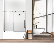 Elegant TD111-6060MBK - Frameless tub door 60 x 60 Matte Black