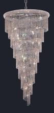 Elegant V1801SR36C/RC - Spiral 26 Light Chrome Chandelier Clear Royal Cut Crystal