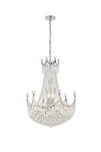 Elegant V8949D24C/RC - Corona 15 Light Chrome Chandelier Clear Royal Cut Crystal