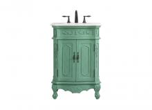 Elegant VF10124VM - 24 inch Single bathroom vanity in vintage mint