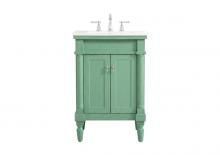 Elegant VF13024VM - 24 inch Single bathroom vanity in vintage mint