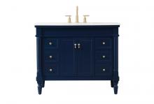 Elegant VF13042BL - 42 inch Single bathroom vanity in blue