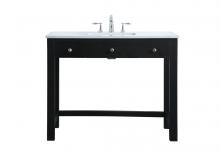 Elegant VF14842MBK - 42 Inch ADA Compliant Bathroom Vanity In Black