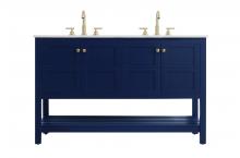 Elegant VF16454DBL - 54 inch Double Bathroom Vanity in Blue