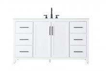 Elegant VF29560WH - 60 Inch Single Bathroom Vanity In White