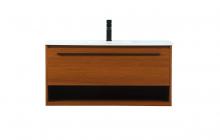 Elegant VF43540MTK - 40 inch Single bathroom vanity in teak