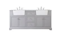 Elegant VF60272DGR - 72 inch double bathroom vanity in grey